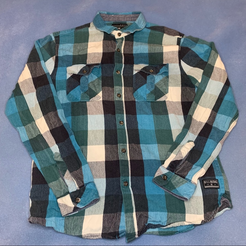 Billabong Men's Box Flannel Button down shirt  size M